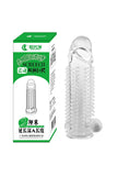 Extra Inches Clear Textured Vibrating Penis Extender