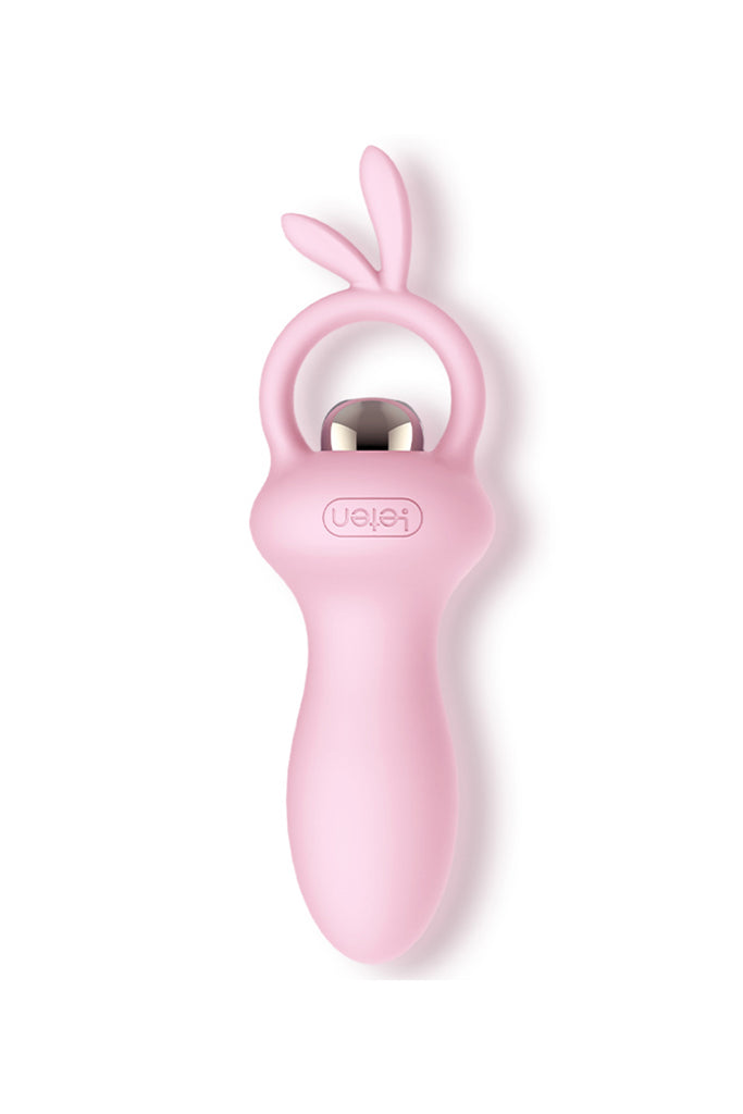 Leten Cute Pink Silicone Butt Plug with Finger Loop - ThrillHug